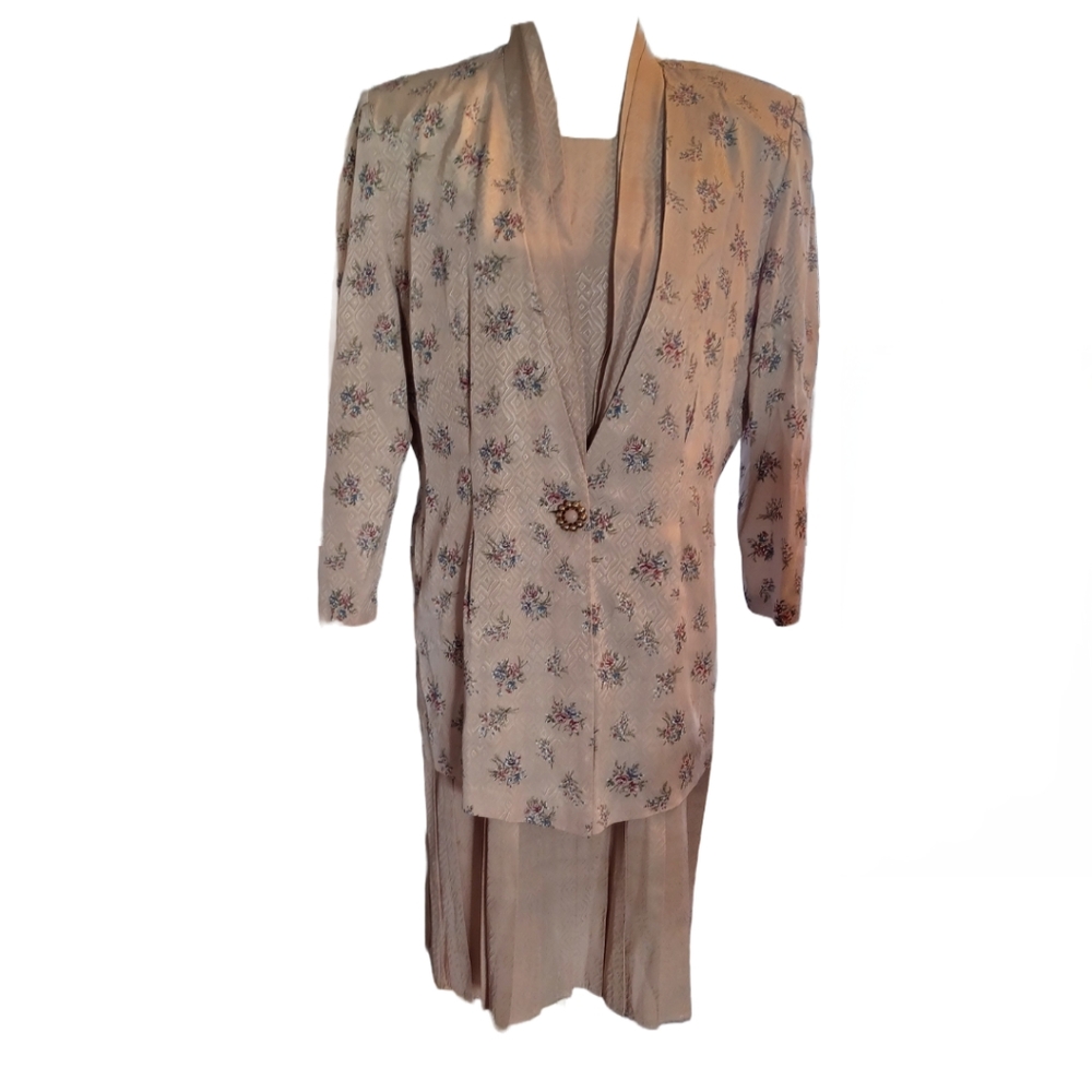 VINTAGE WILLY'S INFLUENCE 2 PIECE SET LONG BLAZER/DRESS SIZE 18